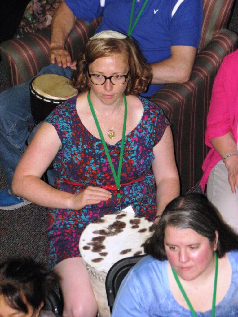 Women at a drum circle